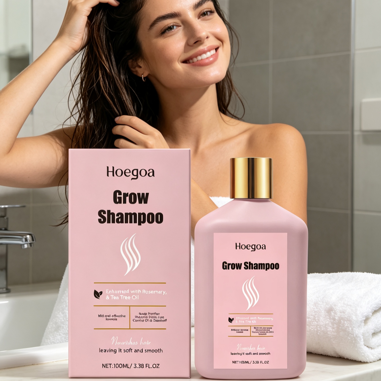 Hair Care Herbal - Hoegoa Rosemary Haarshampoo Diepvoedende Haarlijnreparatie Gespleten