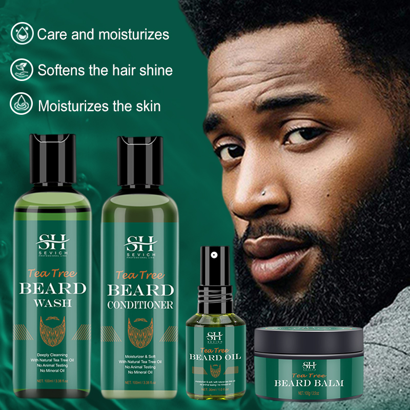Hair Care Essence Oil - Tea Tree Baardolie Set Voor Mannen
