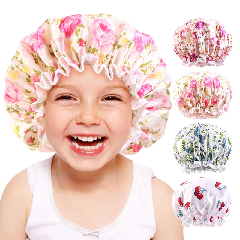 Hair Care For 5 Year Old Girl - Verstelbare dubbellaagse douchemuts voor kinderen, gekleurd