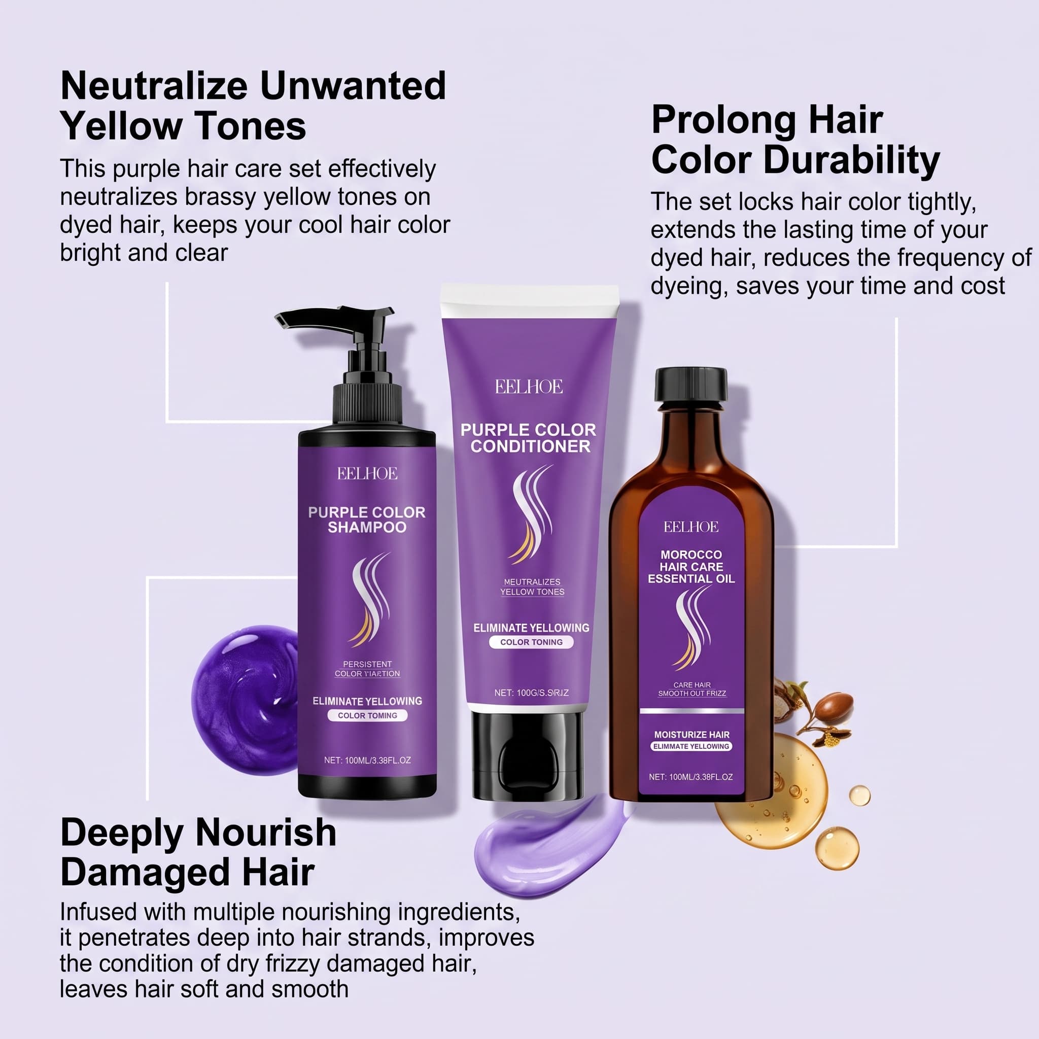 Paarse Shampoo Set met Conditi - Hair Care Color recensie en prijs