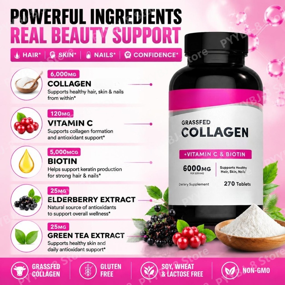 Collageen Tabletten 6000mg met - Hair Care Capsule recensie en prijs